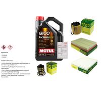 Mann Controllo Set 5L Motul 8100 x-Pulire Efe 5W-30 per IN Legno Per Opel Meriva