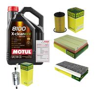 MANN Controllo set 5L MOTUL 8100 X-PULIRE EFE 5W-30 per Opel Corsa C 1.2