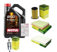Mann Controllo Set 5L Motul 8100 x-Pulire Efe 5W-30 per Ppel Astra G Cc