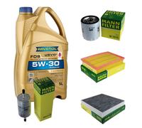 MANN Controllo Set 5L RAVENOL FDS 5W-30 per Ford Focus C-Max