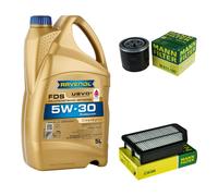 MANN Controllo Set 5L RAVENOL FDS 5W-30 per Hyundai i40 CW 2.0 GDi