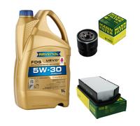MANN Controllo Set 5L RAVENOL FDS 5W-30 per KIA Cee'D 1.0 T-GDi Pro