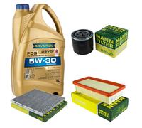 MANN Controllo Set 5L RAVENOL FDS 5W-30 per KIA Rio II 1.4 16V
