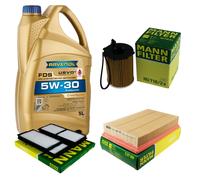 MANN Controllo Set 5L RAVENOL FDS 5W-30 per Mazda 3 1.6 Di Turbo