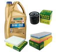 MANN Controllo Set 5L RAVENOL FDS 5W-30 per Toyota Yaris 1.4 D-4D