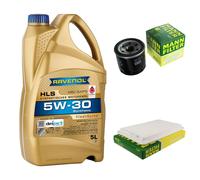 MANN Controllo Set 5L RAVENOL HLS 5W-30 Per Mazda 3 1.6 1.4 2