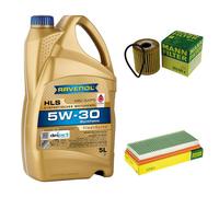 MANN Controllo Set 5L RAVENOL HLS 5W-30 per Smart Fortwo Coupé 0.8 CDI