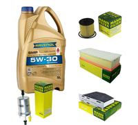 MANN Controllo Set 5L RAVENOL SMP 5W-30 per VW Touran 1.4 TSI Golf Plus