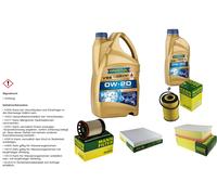 MANN Controllo Set 6 L 0W-20 RAVENOL VSE per VW Passat 2.0 TDI Tiguan