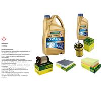 MANN Controllo Set 6 L 0W-20 RAVENOL VSE per VW Passat 2.0 TDI Tiguan
