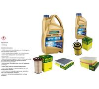 MANN Controllo Set 6 L 0W-20 RAVENOL VSE per VW Passat 2.0 TDI Tiguan