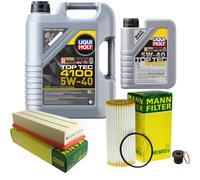 Mann Controllo Set 6 L LIQUI MOLY Top Tec 4100 5W-40 Per Audi VW Q3 8UB 8UG