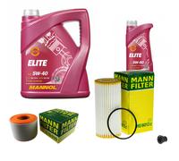 MANN Controllo Set 6 L MANNOL Elite 5W-40 Per Audi A6 Avant 4G5 C7 4GD 1.8