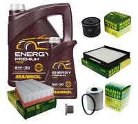 Mann Controllo Set 6 L mannol Energy Premium 5W-30 per Legno per Renault Grand