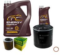 MANN Controllo Set 6 L MANNOL Energy Premium 5W-30 Per Opel Campo 2.5 D 4x4