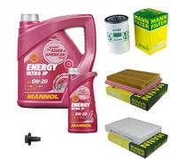 MANN Controllo Set 6 L MANNOL Energy Ultra JP 5W-20 Per Ford Fusion JU 1.6