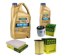 MANN Controllo Set 6 L RAVENOL FDS 5W-30 per Ford C-Max 2.0 1.8 Flexifuel