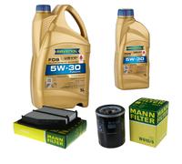 MANN Controllo Set 6 L RAVENOL FDS 5W-30 per Honda Civic IX 1.8i-VTEC 1.8