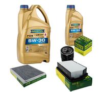 MANN Controllo Set 6 L RAVENOL FDS 5W-30 per KIA Cee'D 1.0 T-GDi Pro