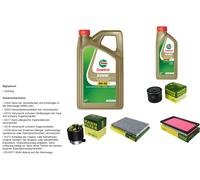 Mann Controllo Set 6L castrol edge 5W-30 C3 per Nissan Qashqai + 2 i '1.5