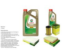 Mann Controllo Set 6L castrol edge 5W-30 C3 per Opel Astra H Caravan 1.6