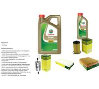 Mann Controllo Set 6L castrol edge 5W-30 C3 per Opel Vectra (C