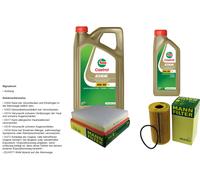 Mann Controllo Set 6L castrol edge 5W-30 C3 per Opel Vivaro Cassa 2.5