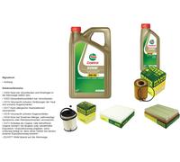 Mann Controllo Set 6L castrol edge 5W-30 C3 per Perle di Legno per Opel Meriva