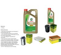 Mann Controllo Set 6L castrol edge 5W-30 C3 per Seat Cordoba 1.9 di Td Ibiza