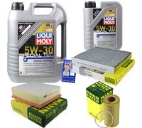 MANN Controllo Set 6L Liqui Moly 5W-30 per Ford Focus II 2.5 ST Volvo