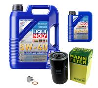 MANN Controllo Set 6L Liqui Moly 5W-40 Per BMW 7 Serie 750i Li ActiveHybrid