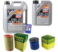 MANN Controllo Set 6L Liqui Moly Top Tec 4200 5W-30 per Peugeot 106 II 1.5 D