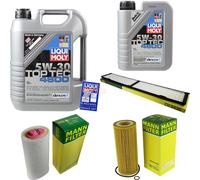 MANN Controllo Set 6L LIQUI MOLY Top Tec 5W-30 per BMW 3er Touring E91 320d