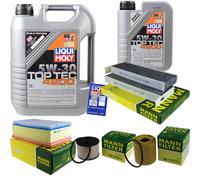 MANN Controllo Set 6L Liqui Moly Top Tec 5W-30 per Citroën C4 Picasso I 2.0