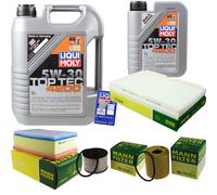 MANN Controllo Set 6L Liqui Moly Top Tec 5W-30 per Peugeot 308 CC 2.0 HDi 307