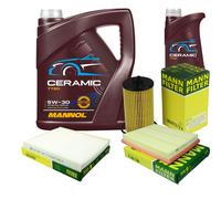 MANN Controllo Set 6L MANNOL Ceramic 5W-30 Per Opel Zafira B 1.6 1.8 Astra G