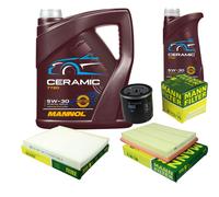MANN Controllo Set 6L MANNOL Ceramic 5W-30 Per Opel Zafira B 1.6 Astra G CC