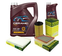 MANN Controllo Set 6L MANNOL Ceramic 5W-30 Per Opel Zafira B 1.6 CNG Turbo
