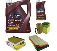 MANN Controllo Set 6L MANNOL Ceramic Pro 10W-40 Per Audi A3 Sportback 8PA S3