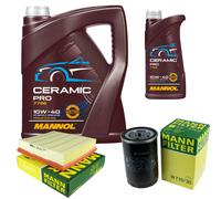 MANN Controllo Set 6L MANNOL Ceramic Pro 10W-40 Per Audi A8 4D2 4D8 2.8