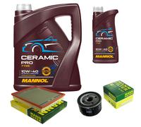 MANN Controllo Set 6L MANNOL Ceramic Pro 10W-40 Per Nissan Interstar Bus X70