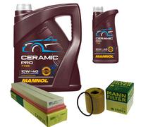 MANN Controllo Set 6L MANNOL Ceramic Pro 10W-40 Per Peugeot 206 CC 2D 1.6