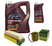 MANN Controllo Set 6L MANNOL Ceramic Pro 10W-40 Per Peugeot 207 WA_ WC_ 1.4