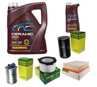 MANN Controllo Set 6L MANNOL Ceramic Pro 10W-40 Per VW Transporter IV Bus