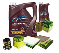 Mann Controllo Set 6L mannol Ceramica 5W-30 per Opel Zafira B 1.9 CDTI