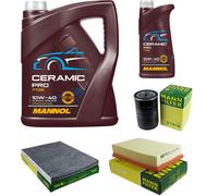 Mann Controllo Set 6L mannol Ceramica. Pro 10W-40 per Seat Cordoba Pettine Vario