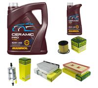 Mann Controllo Set 6L mannol Ceramica Pro 10W-40 per VW Golf Variant V 1K1 1.6