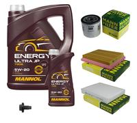 MANN Controllo Set 6L MANNOL Energy 5W-20 per Ford Fusion 1.4 1.6 1.25