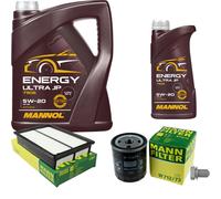 MANN Controllo Set 6L MANNOL Energy Ultra JP 5W-20 per Mazda 5 2.0 1.8