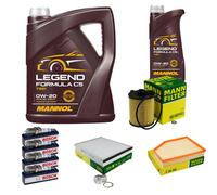 MANN Controllo Set 6L MANNOL Legend Formula C5 0W-20 Candele Per Volvo V40